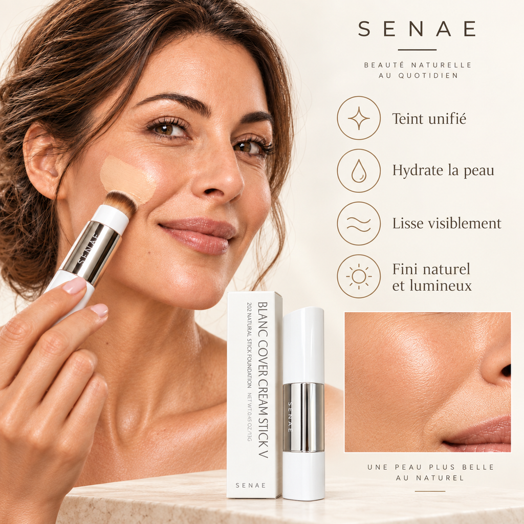 Senae — teint unifié, hydrate la peau, lisse visiblement, fini naturel et lumineux