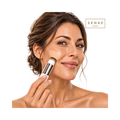 Senae — application du stick pour un teint naturel et lumineux