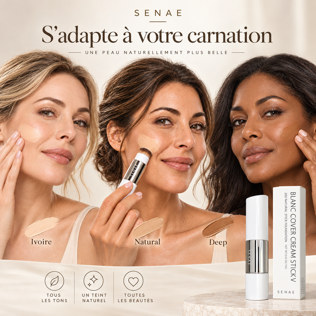 Senae — s'adapte à votre carnation, trois carnations différentes