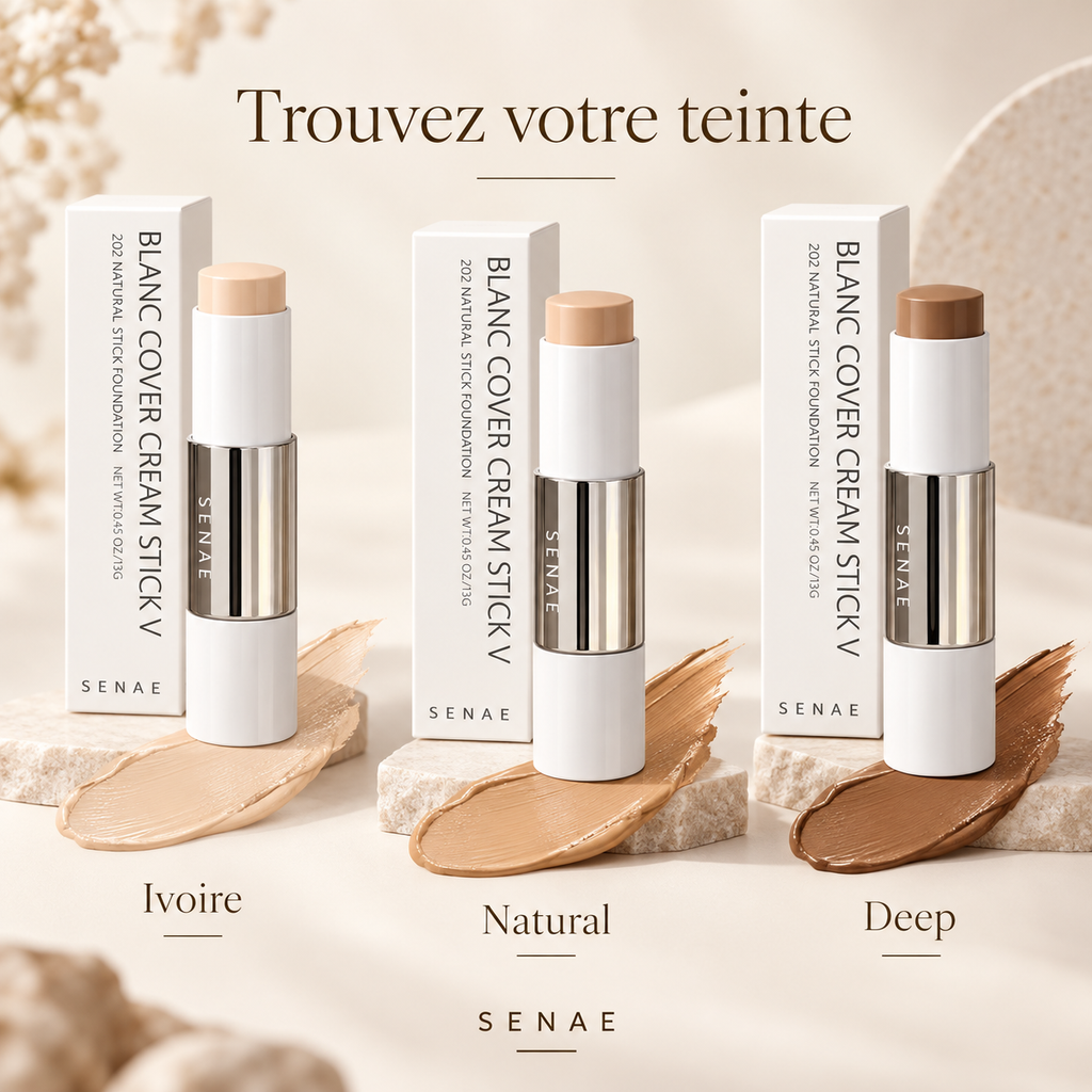 Senae — les 3 teintes Ivoire, Natural, Deep